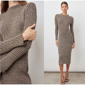 Rails Nellie Mock Turtleneck Sweater Midi Dress, size M ($258)
